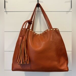 Laggo Brown Tote with Tassel
